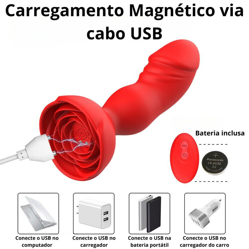 Plug e Vibrador Vênus 10 Modos