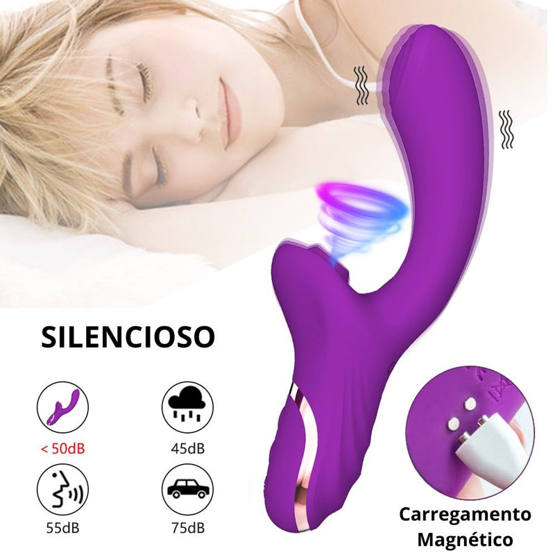 Vibrador Ponto G sugador de Clitóris 10 modos