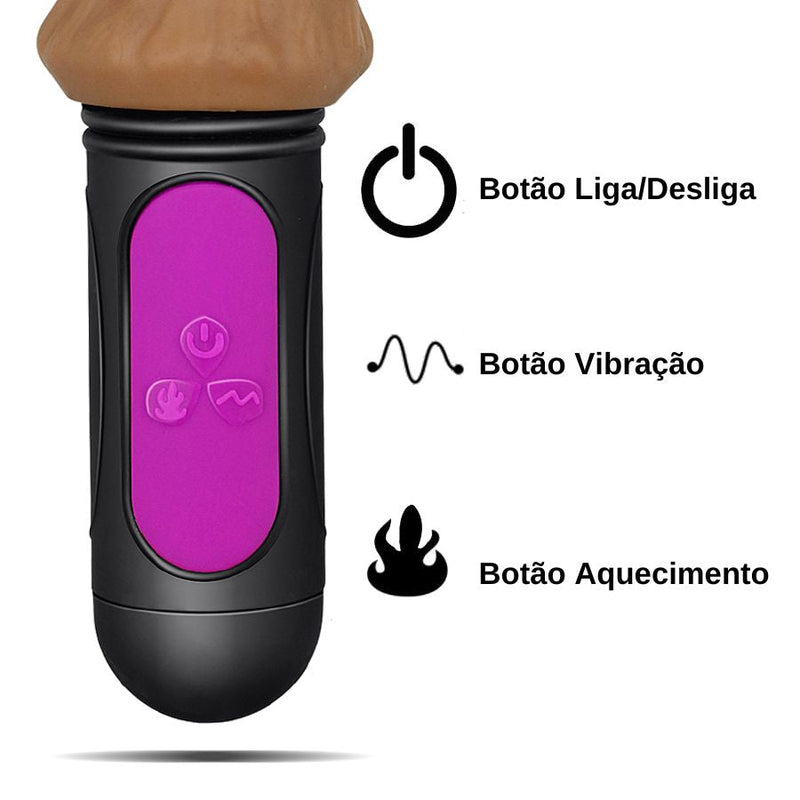 Vibrador Pênis Soft Boy com aquecimento