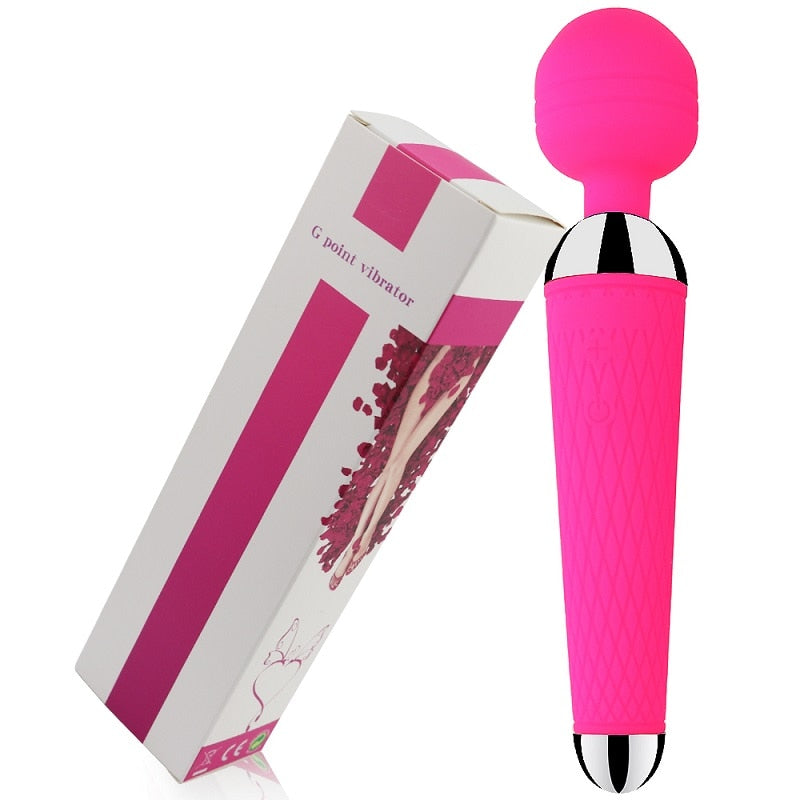 Vibrador Massageador Clitoriano - Varinha Mágica Portátil, Silencioso e Recarregável