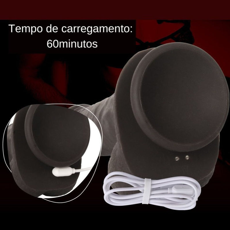 Pênis Realista Shadoy 4 em 1 vibrador com aquecimento