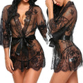 Lingerie Feminina Sexy Com Babados De Renda Transparente