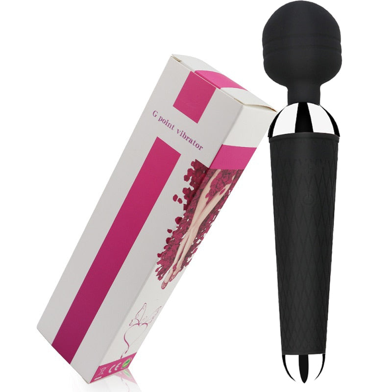 Vibrador Massageador Clitoriano - Varinha Mágica Portátil, Silencioso e Recarregável