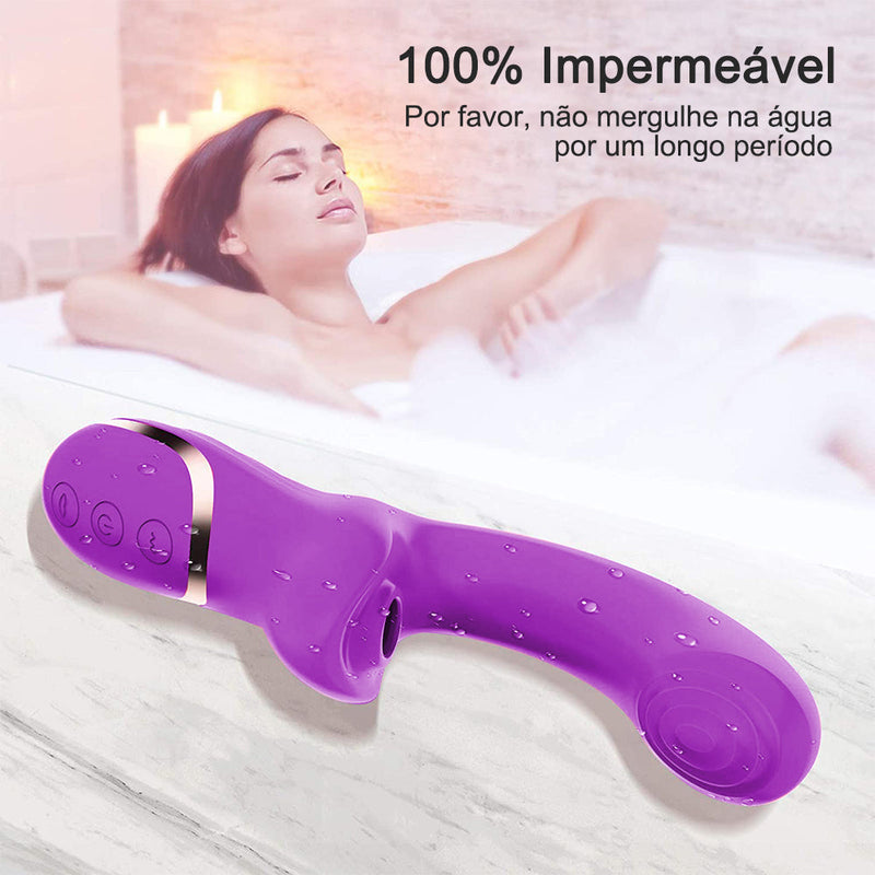 Vibrador Ponto G sugador de Clitóris 10 modos