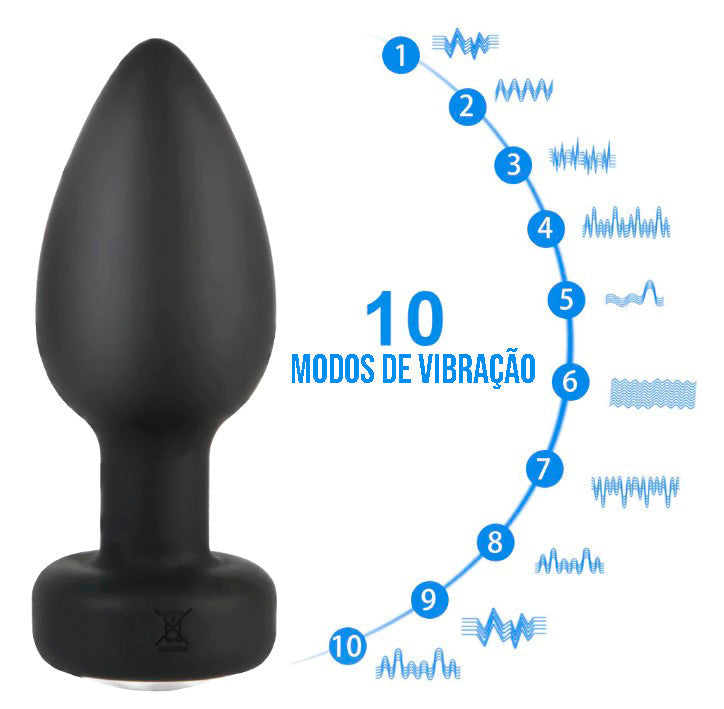 Vibrador Anal Plug - 10 Modos