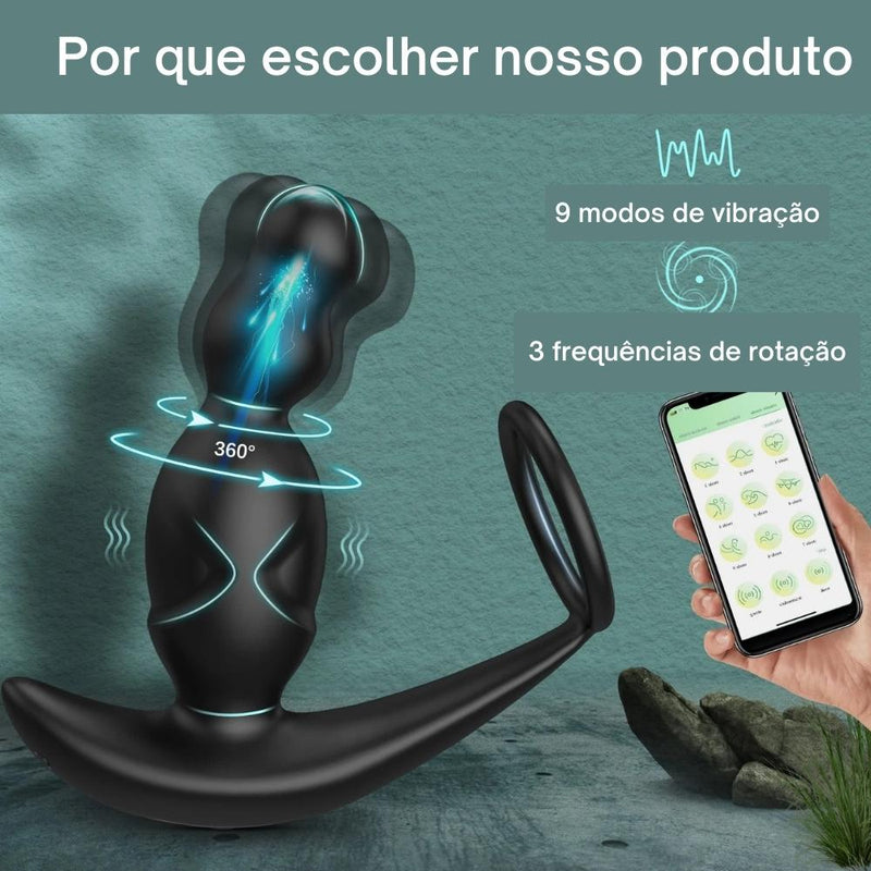 Massageador de Próstata Rotativo 3 em 1